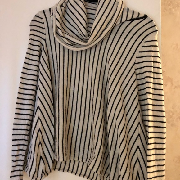 Alice + Olivia Sweaters - Alice and Olivia Base Striped Cowl Neck Sweater